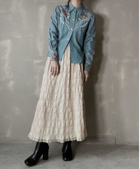 【USED】  Cotton Long Skirt/220220-015