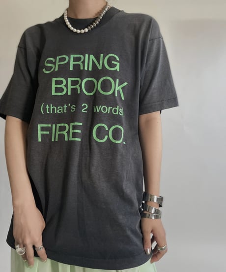 【USED】 Short Sleeved T-shirt "Spring Brook Fire Co." /220716-035