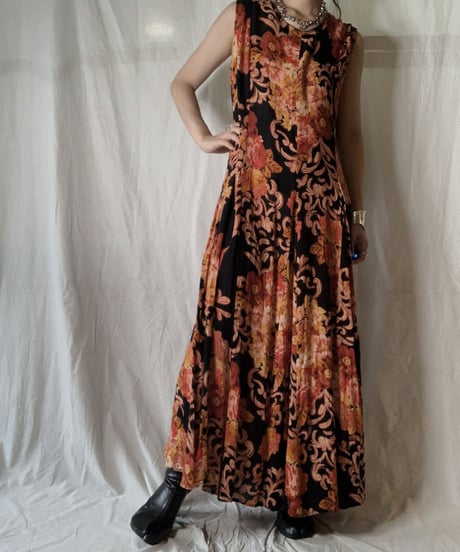 【USED】 Flower Patterned N/S One-piece/210714-036