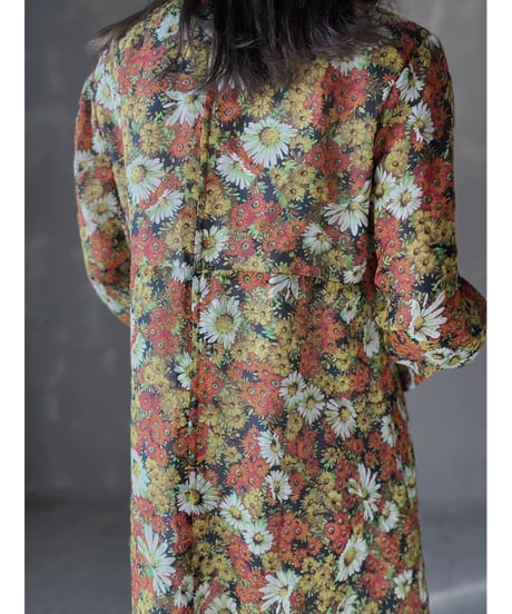 【USED】  Flower Patterned Poly L/S One-piece/220220-005