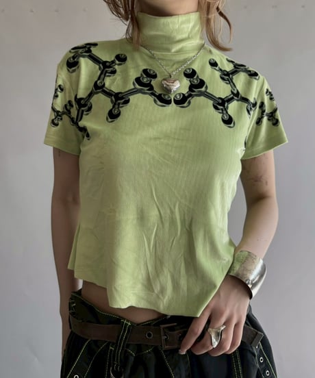 【USED】 Velour S/S Design Body Top /251018-010