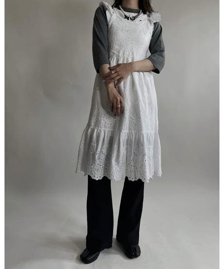 【USED】 White Cotton Camisole One-piece / 220423-048