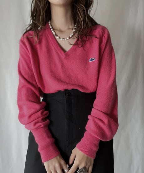 【USED】   LACOSTE Knit Top⑩/211126-026