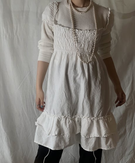 【USDE】 Ｗhite Cotton Camisole/210324-42
