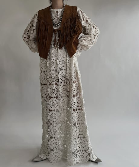 【RE;CIRCLE】 RE Crochet Lace One-piece / 220526-015
