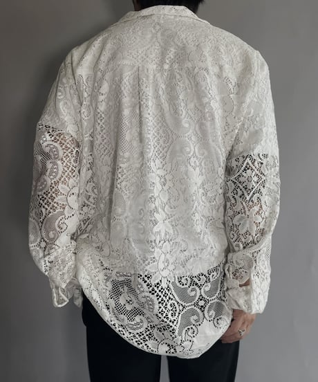 【RE;CIRCLE】 RE Men's Crochet Lace Shirt / 220915-001