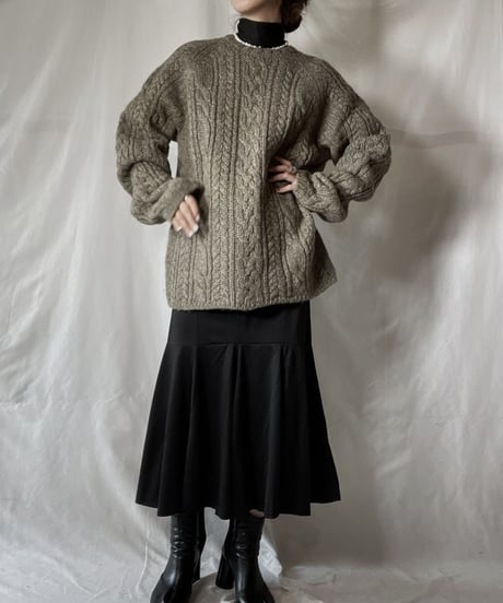 【USED】       Cable Knit Top/211202-040