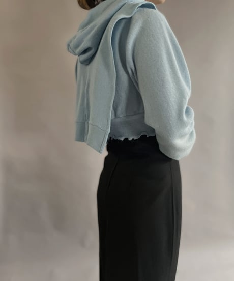 【RE;CIRCLE】 RE Acrylic Knit Cardigan + Hoodie Light Blue / 230220-011