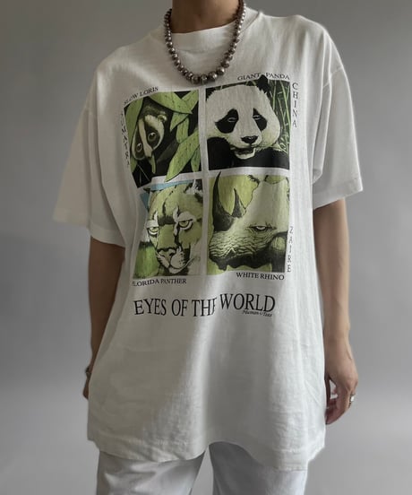 【USED】 Made in USA 90's Fruit of the Loom Animal T-Shirt /240729-047