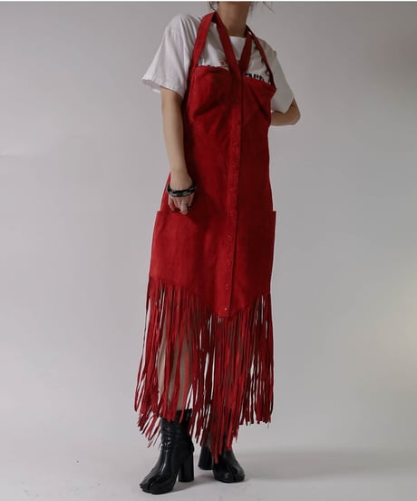 【USED】 Suede Fringe Dress/ 220324-017