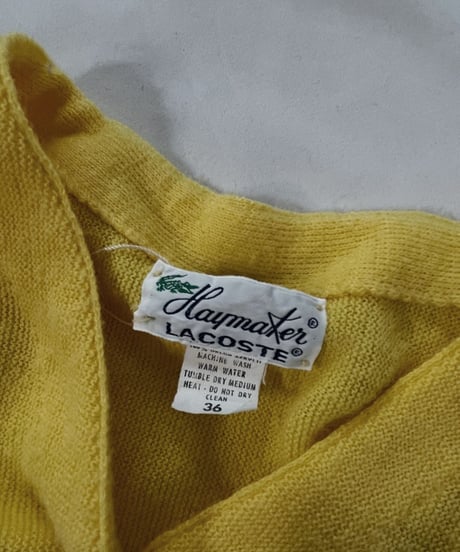 【USED】 LACOSTE Acrylic Knit Cardigan  ⑩ / 220111-012