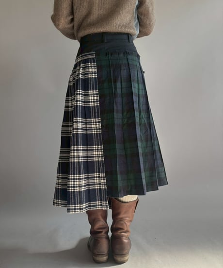 【RE;CIRCLE】 RE Kilt Long Skirt / 251204-004