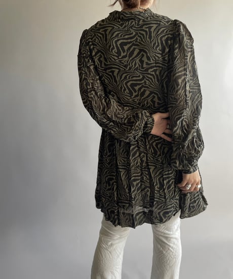 【USED】 GANNI Zebra Patterned One-Piece/241006-001