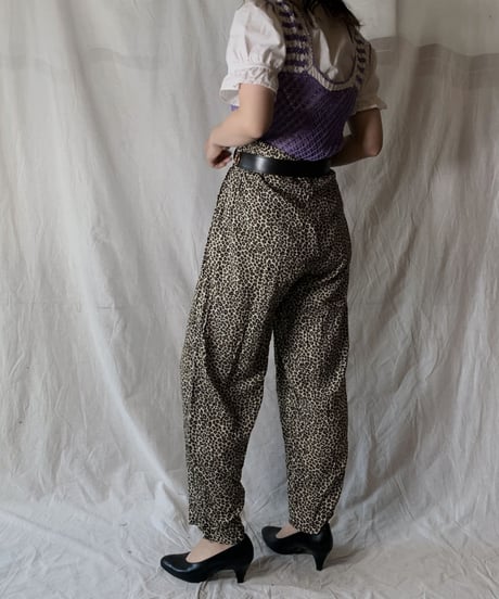 【USED】 Leopard Patterned Easy Pants/210421-038