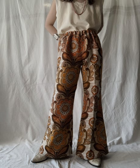 【RE;CIRCLE】 RE Antique Curtain Flare Pants②/ 210613-008