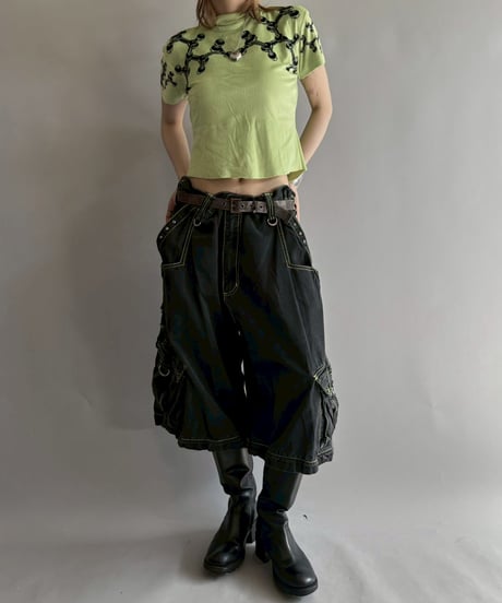 【USED】 Velour S/S Design Body Top /251018-010