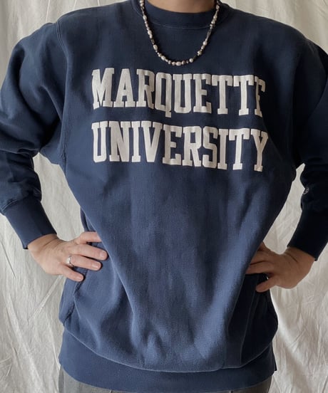 【USED】 90's USA Champion Reverse Weave MARQUETTE②/210324-022
