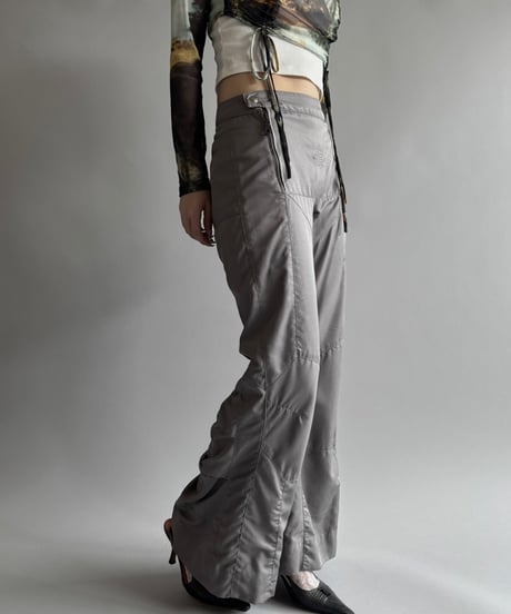 【USED】  Design nylon flare Pants / 250920-025