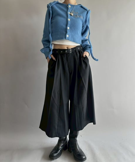 【RE;CIRCLE】 RE Hooded Acrylic Short Cardigan / 251016-003