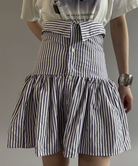 【RE;CIRCLE】  RE Stripe Shirt Mini One-Piece / 260611-006
