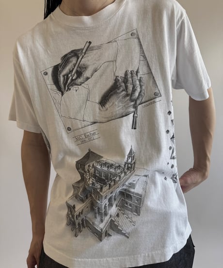 【USED】 Made in USA 90's SOFTEE M.C. ESCHER T-Shirt /250621-029