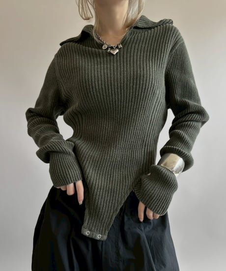 【RE;CIRCLE】 RE Rib Knit Leotard Top / 260416-015