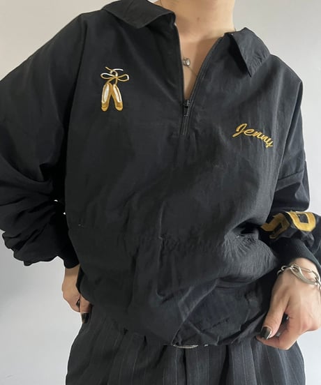 【USED】 Made in USA Nylon Half Zip Pullover Jacket  /241109-003