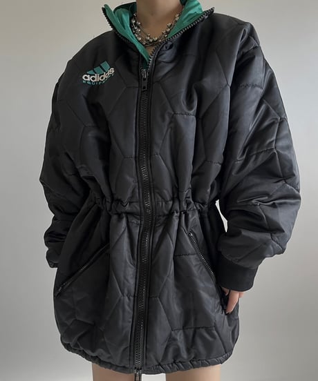 【USED】 90's adidas Quilting Reversible Jacket /241228-015