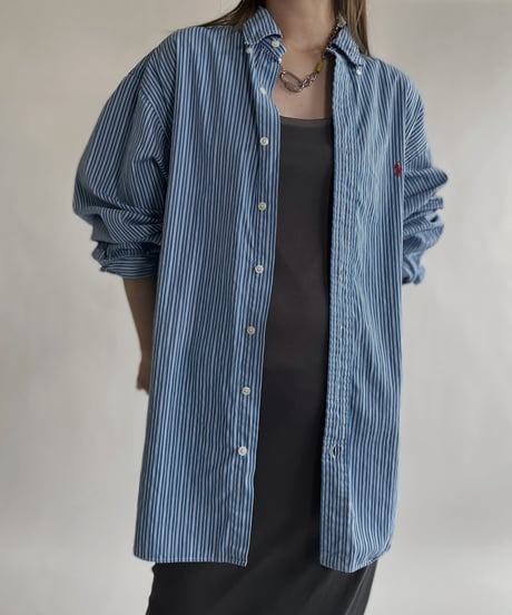 【USED】 Polo Ralph Lauren Striped Shirt / 220618-010