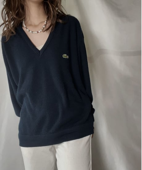 【USED】   LACOSTE Knit Top⑦/211126-013