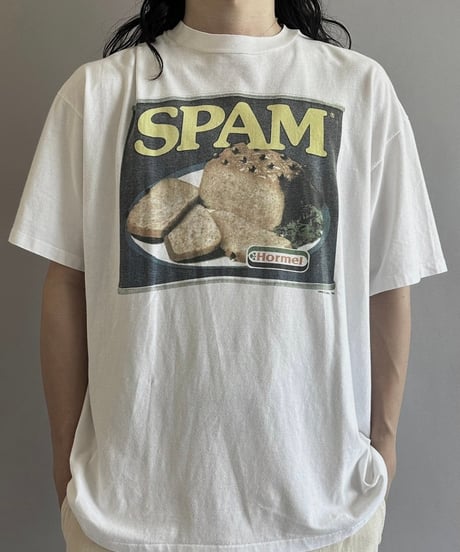 【USED】 Made in USA 80's Hanes SPAM T-Shirt  /240729-100