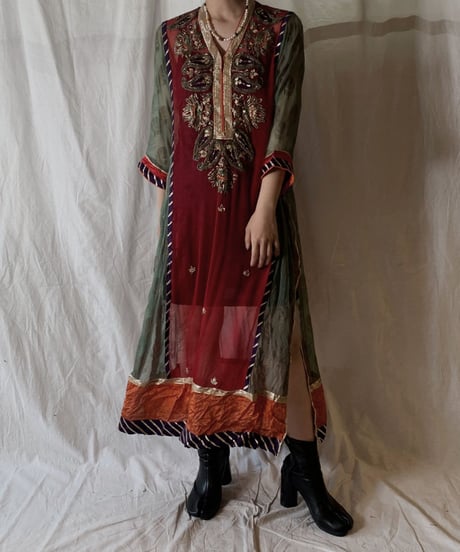 【USED】 See-through Poly L/S Dress/210331-030