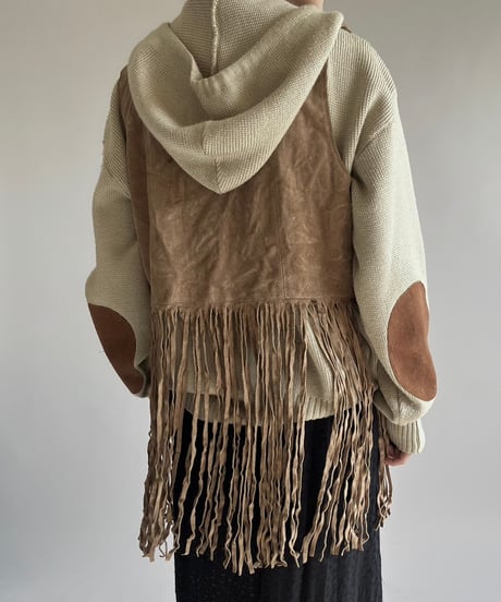【USED】  Suede Fringe Vest /250118-006