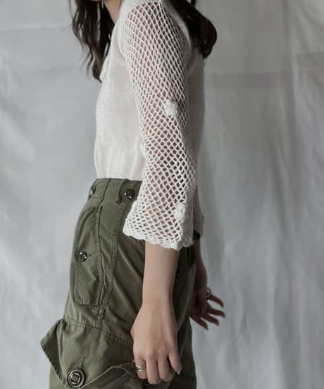 【USED】   Crochet Knit L/S Top②/210921-037