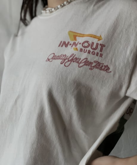 【USED】S/S T-shirt IN OUT BURGER /210602-001
