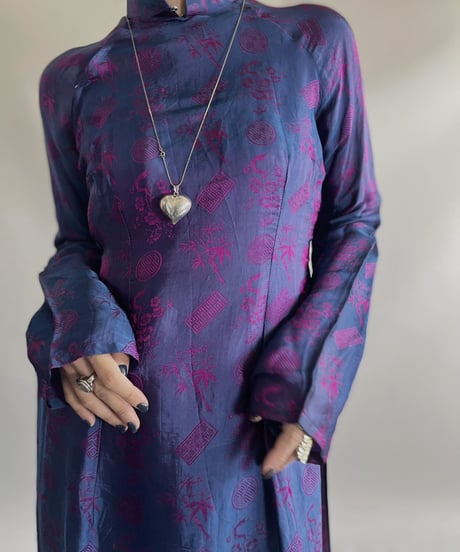 【USED】 Patterned L/S China Dress/ 231021-011