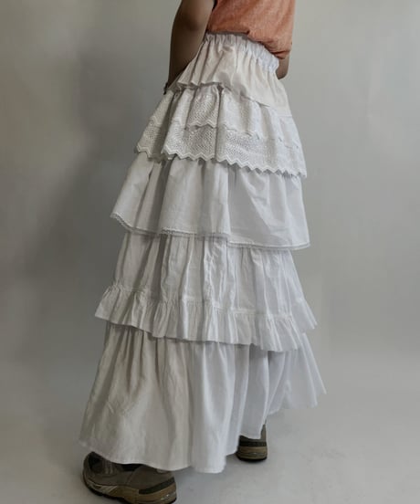 【RE;CIRCLE】 RE Tiered skirt / 220716-009