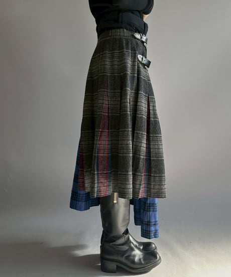 【RE;CIRCLE】 RE Kilt Long Skirt / 251204-006