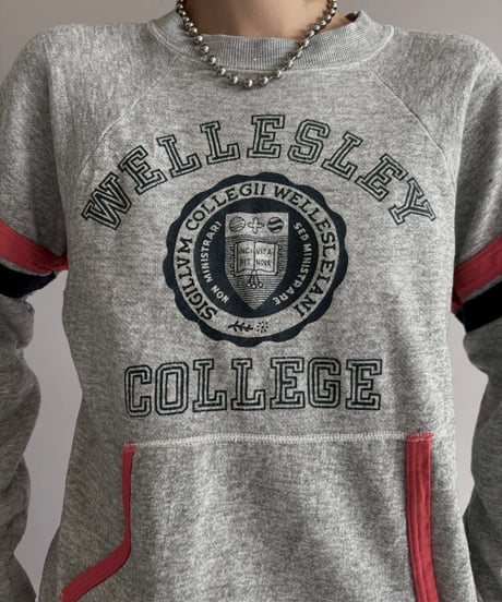 【USED】 70~80's Campion Sweat Top WELLESLEY COLLEGE/ 260207-009