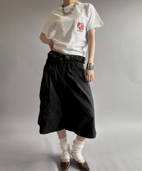 【USED】 RESIZED Made in USA Hanes SATURN T-Shirt / 260627-015