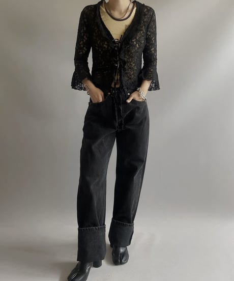 【USED】L/S Flare Sleeve Lace Top/ 230909-011