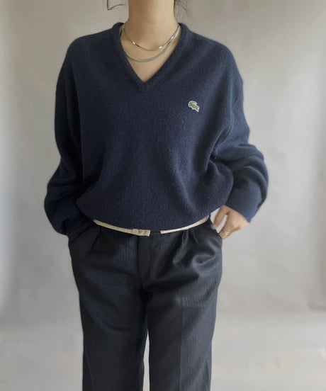 【USED】 IZOD Lacoste Acrylic Pullover Navy / 230204-003