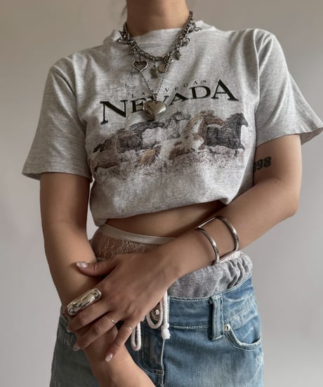 【USED】 Made in USA 90's Anvil Horse T-Shirt  / 250705-006
