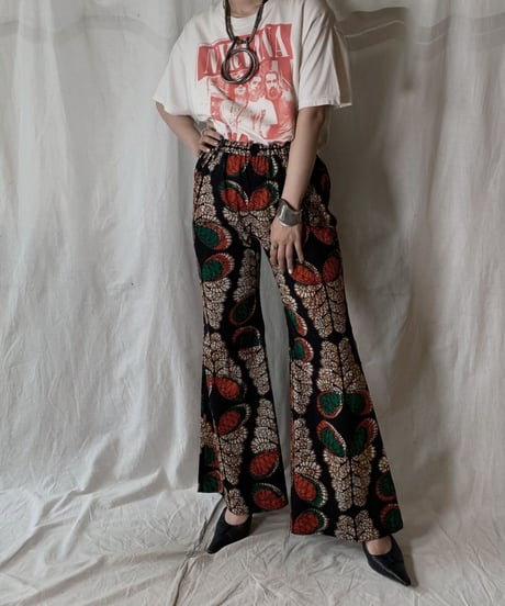 【RE;CIRCLE】 RE African Batik Flare Pants④/210428-015