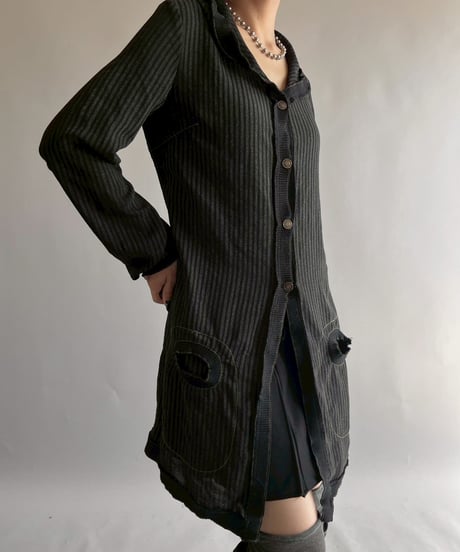 【USED】 Cop.Copine Stripe Pattern Hooded Jacket  /251014-008