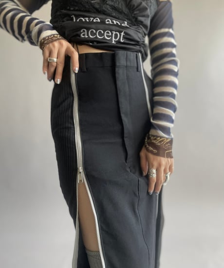 【RE;CIRCLE】 Re Front Zip Skirt/ 241003-001