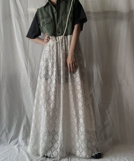 【RE;CIRCLE】 RE Lace×Fatique N/S One-piece②/210714-013