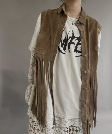 【USED】 Suede Shirt Vest / 230304-007