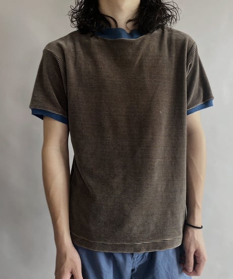 【USED】 S/S pile ringer T-shirt / 230605-005