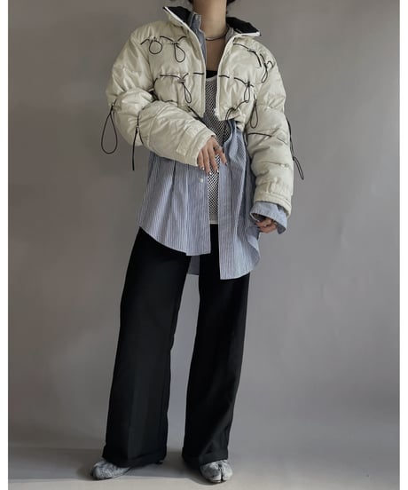 【RE;CIRCLE】 RE Draw Code Short Down White×Black / 221215-007
